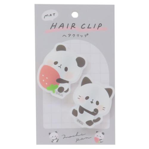 もちもちぱんだ ヘアアクセ マットヘアクリップ ちびぱん＆ねこぱん かわいい グッズ メール便可