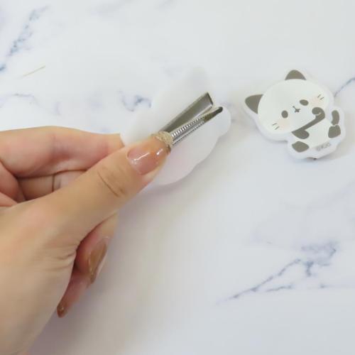 もちもちぱんだ ヘアアクセ マットヘアクリップ ちびぱん＆ねこぱん かわいい グッズ メール便可