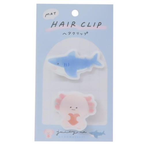 ヘアアクセ マットヘアクリップ ジューシーななかまたち かわいい グッズ メール便可