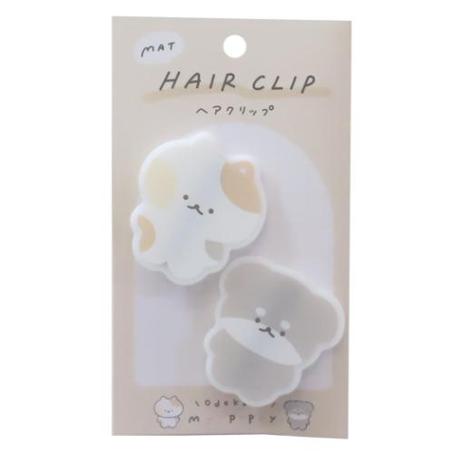 ヘアアクセ マットヘアクリップ ODEKAKE MY PUPPY かわいい グッズ メール便可