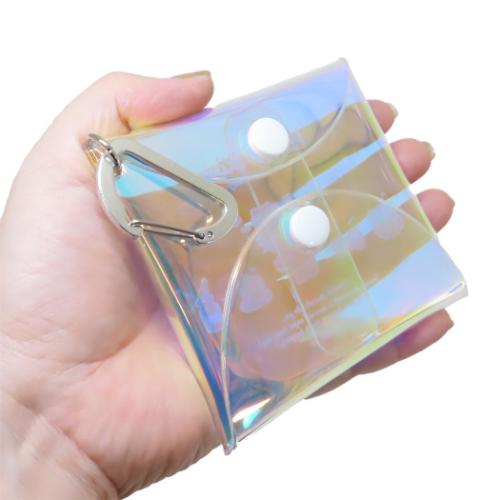 ハローキティ ミニポーチ オーロラクリアマルチケースM BL ハローキティ 50th ブルー サンリオ キャラクター グッズ メール便可