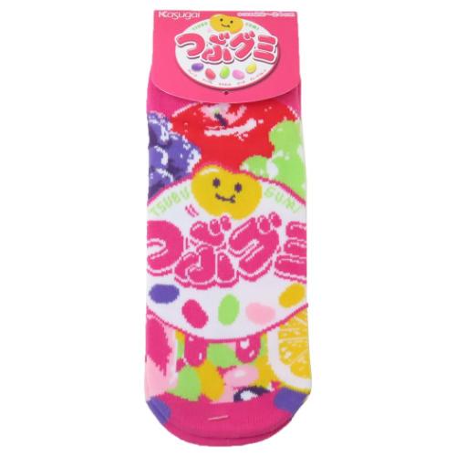 つぶグミ 女性用靴下 ソックス レディース お菓子パッケージ キャラクター グッズ メール便可