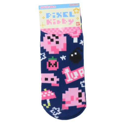 星のカービィ 女性用靴下 ソックス レディース 星のカービィx大図まことネイビーパターン キャラクター グッズ メール便可