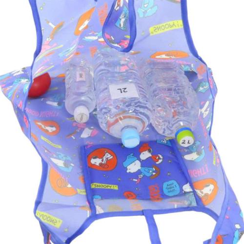 スヌーピー エコバッグ ショッピングバッグ 紫 ピーナッツ キャラクター グッズ