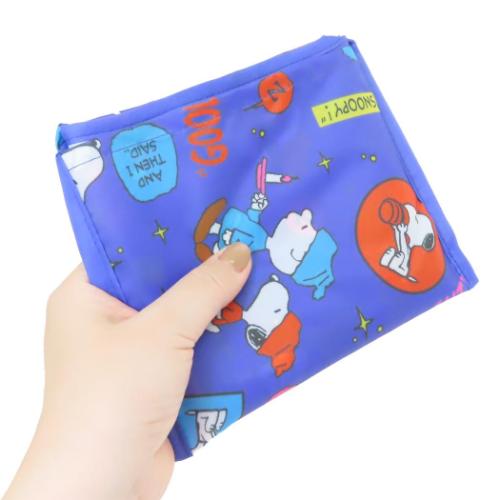 スヌーピー エコバッグ ショッピングバッグ 紫 ピーナッツ キャラクター グッズ