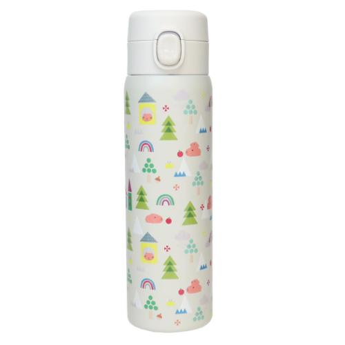 カピバラさん 保温保冷水筒 ステンレスワンプッシュボトル 480ml 北欧 キャラクター グッズ