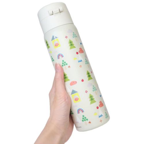 カピバラさん 保温保冷水筒 ステンレスワンプッシュボトル 480ml 北欧 キャラクター グッズ