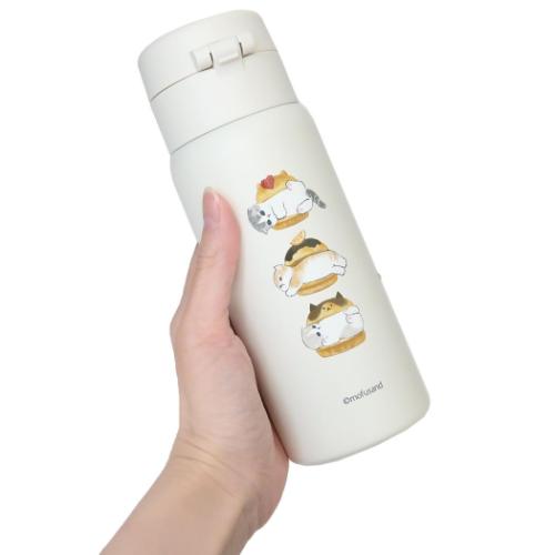 モフサンド 保温保冷水筒 ステンレスワンプッシュボトル 350ml マリトッツォ mofusand キャラクター グッズ