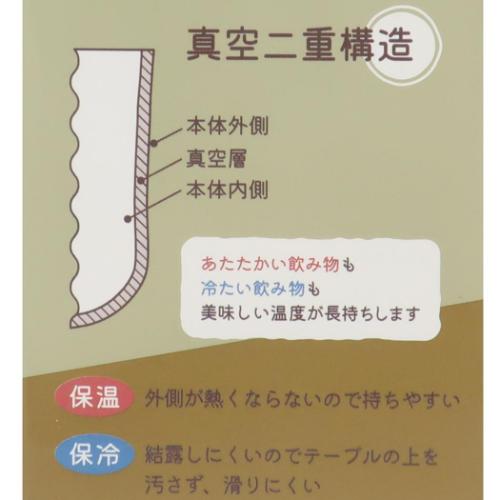 モフサンド 湯呑 真空二重ゆのみ 300ml おすし 総柄 mofusand キャラクター グッズ