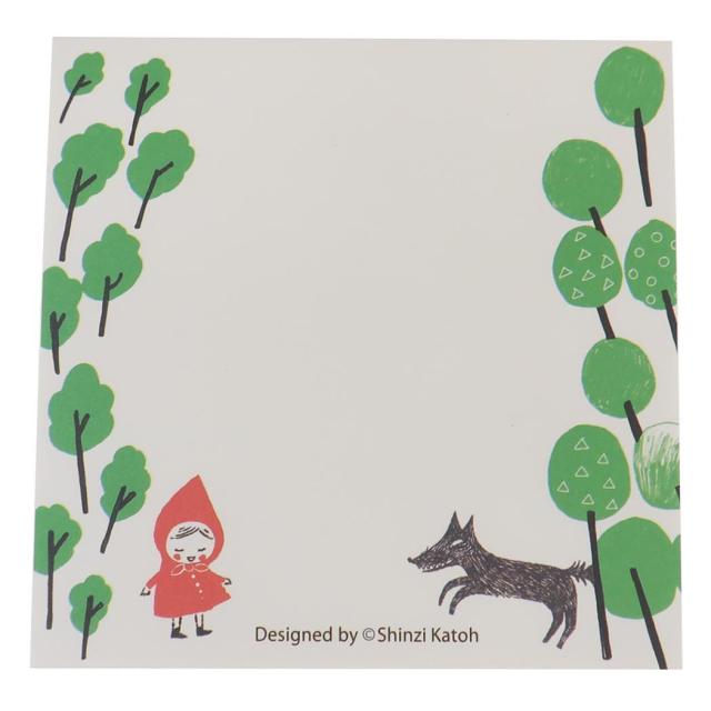 メモ帳 ブロックメモ 赤ずきん ちょっとひと休み かわいい グッズ メール便可