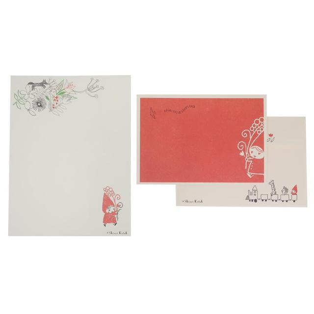 手紙セット レターセット 赤ずきん 花束を かわいい グッズ メール便可