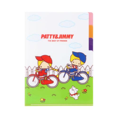 パティ&ジミー ポケットファイル クリアファイルA5 3P 3ポケット レトロ サンリオ キャラクター グッズ メール便可