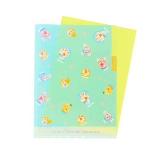 藤子F不二雄 ポケットファイル クリアファイルA5 3P 3ポケット おそろいポーズ チラシ キャラクター グッズ メール便可