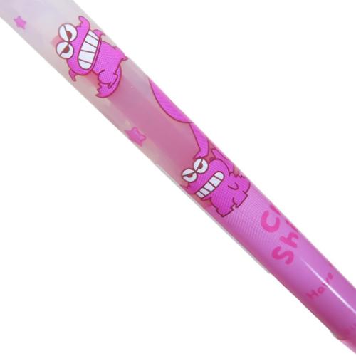 クレヨンしんちゃん カラーペン ノック式ゲルペン しんちゃんといっしょ ピンク アニメキャラクター グッズ メール便可