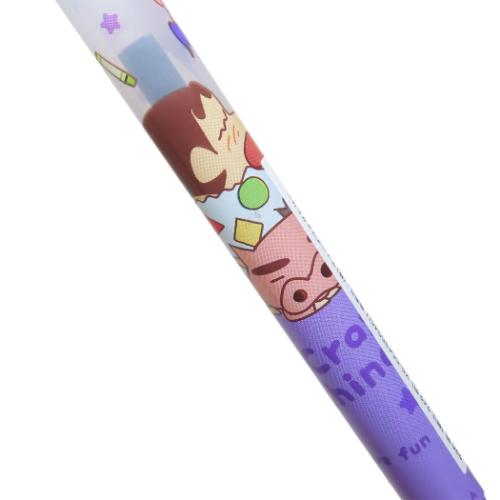 クレヨンしんちゃん カラーペン ノック式ゲルペン しんちゃんといっしょ パープル アニメキャラクター グッズ メール便可