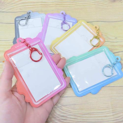 ペコちゃん キーリング フォトフレームキーホルダー パープルxピンク キャラクター グッズ メール便可