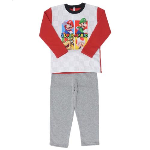 スーパーマリオ キッズファッション 長袖長パンツ レッド キャラクター グッズ