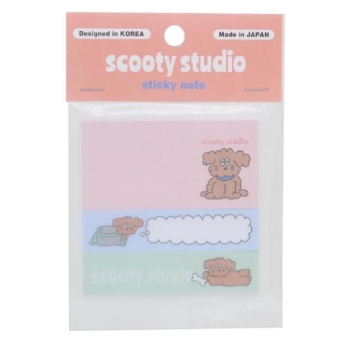 scooty studio 付箋 ふせん Charlie 3sets かわいい グッズ メール便可