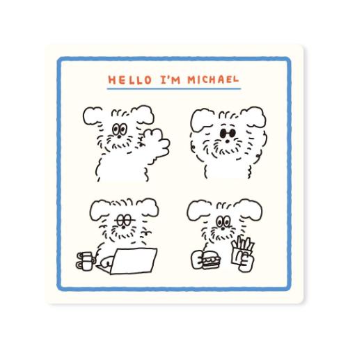scooty studio キャラクターステッカー ダイカットステッカー 大 Michael hello かわいい グッズ メール便可