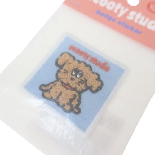 scooty studio ワッペン もこもこ刺繍ワッペンシール Charlie かわいい グッズ メール便可