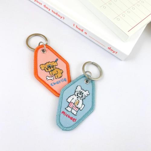 scooty studio キーリング 刺繍キーホルダー Charlie かわいい グッズ メール便可