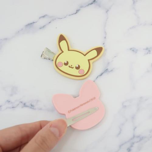 ポケットモンスター 前髪クリップ ラバーヘアクリップ ピカチュウ＆ピチュウ ポケモン キャラクター グッズ メール便可