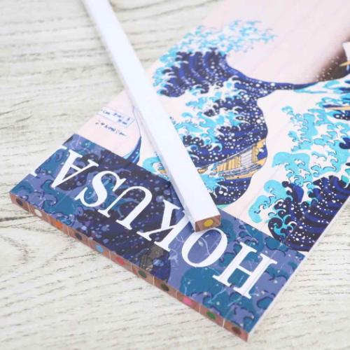 葛飾北斎 色えんぴつ パズル色鉛筆 神奈川沖浪裏2 名画 グッズ メール便可