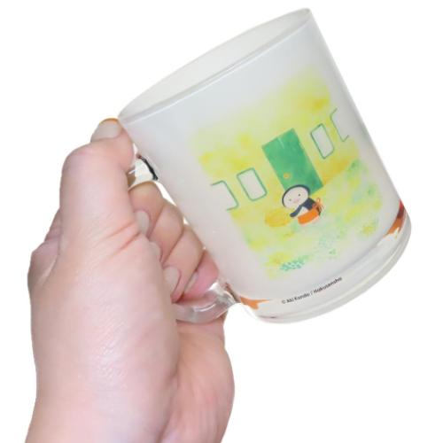 ゆめぎんこう マグカップ ガラスマグカップ おきゃくさま 絵本キャラクター グッズ