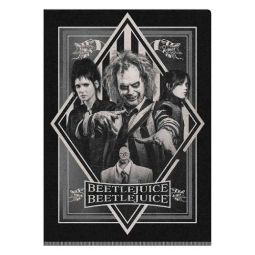 ビートルジュース ビートルジュース ポケットファイル Wポケットクリアファイル A4 映画キャラクター グッズ メール便可