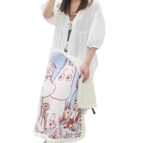 ムーミン ひざ掛け毛布 シープボアブランケット 夢中 北欧 キャラクター グッズ