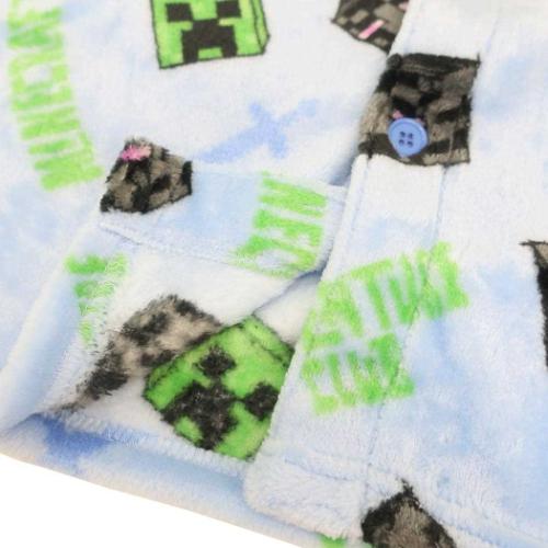 マインクラフト キッズファッション 総柄長袖ニットシャツ サックス Minecraft ゲームキャラクター グッズ