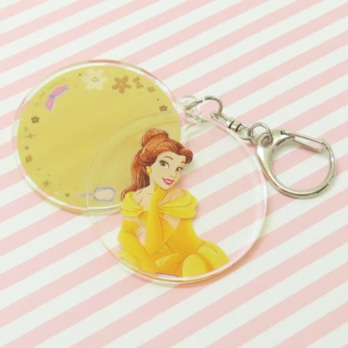 美女と野獣 キーホルダー スライドキーホルダー　ベル ディズニープリンセス キャラクター グッズ メール便可