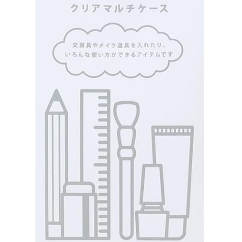 スヌーピー クリアポーチ クリアマルチケース スリム RECORDS ピーナッツ キャラクター グッズ メール便可