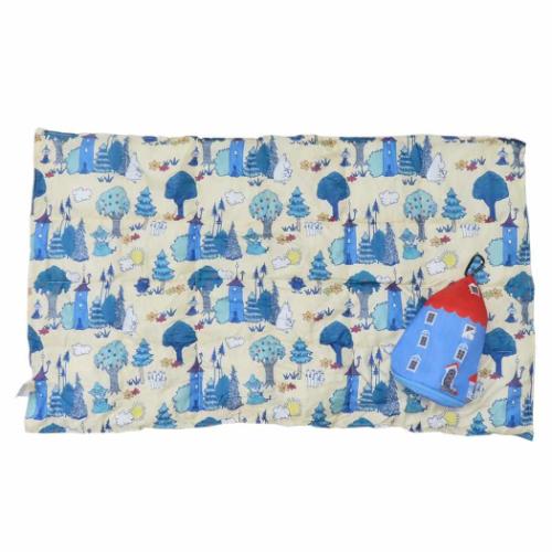 ムーミン ひざ掛け毛布 ポーチ付きブランケット ハウスブランケット 北欧 キャラクター グッズ