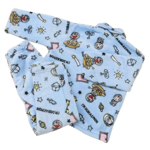 アイムドラえもん キッズファッション 総柄長袖ニットシャツ サックス サンリオ アニメキャラクター グッズ