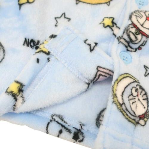 アイムドラえもん キッズファッション 総柄長袖ニットシャツ サックス サンリオ アニメキャラクター グッズ