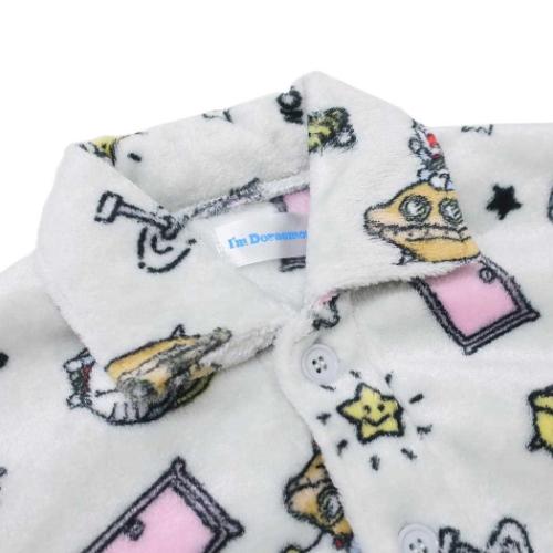 アイムドラえもん キッズファッション 総柄長袖ニットシャツ グレー サンリオ アニメキャラクター グッズ