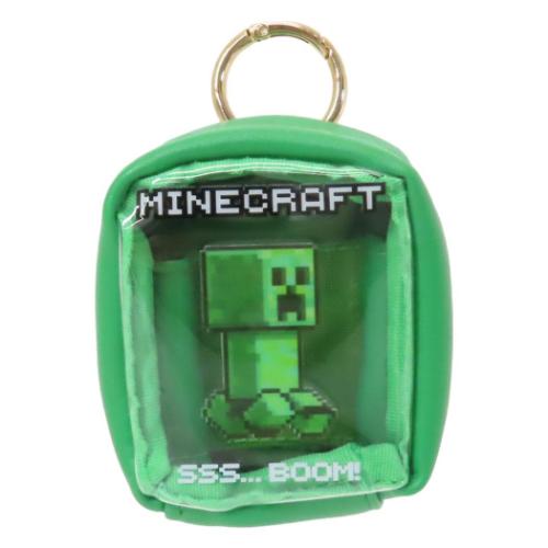 マインクラフト クリアポーチ カラビナ付きミニポーチ クリーパー Minecraft ゲームキャラクター グッズ
