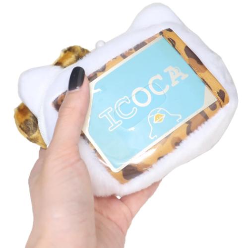 ハローキティ 定期入れ リール付きフェイスパスケース ヒョウ柄シリーズ ブラウン サンリオ キャラクター グッズ