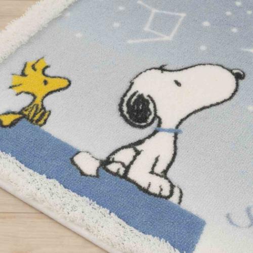スヌーピー トイレ用品 ロングトイレマット 星空スヌーピー ブルーグレー ピーナッツ キャラクター グッズ