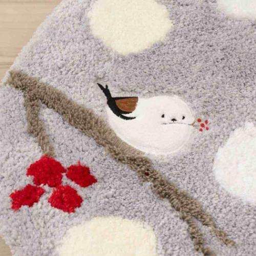 シマエナガちゃん トイレ用品 トイレふたカバー グレー かわいい グッズ