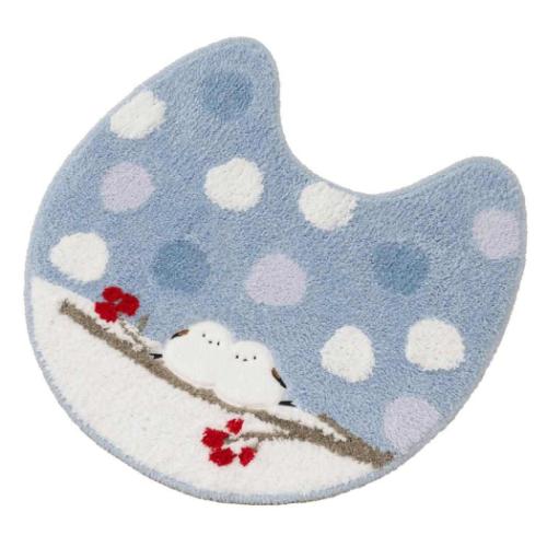 シマエナガちゃん トイレ用品 トイレマット ブルー かわいい グッズ