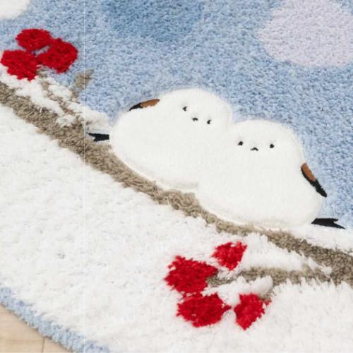 シマエナガちゃん トイレ用品 ロング トイレマット ブルー かわいい グッズ