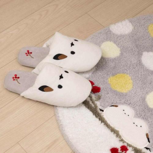 シマエナガちゃん トイレ用品 スリッパ グレー かわいい グッズ
