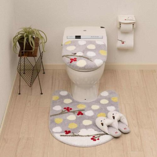 シマエナガちゃん トイレ用品 スリッパ グレー かわいい グッズ