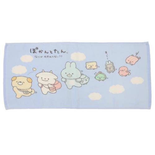 ぽかんとたん フェイスタオル プリントロングタオル ぽかんとたんおでかけ キャラクター グッズ メール便可
