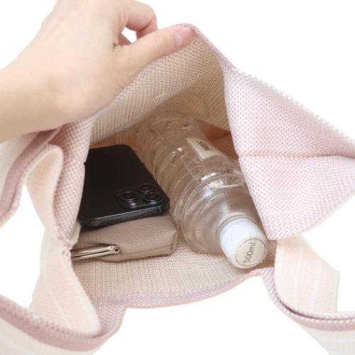 スヌーピー ミニバッグ ニットミニトート PK ウッドストック ピーナッツ キャラクター グッズ メール便可