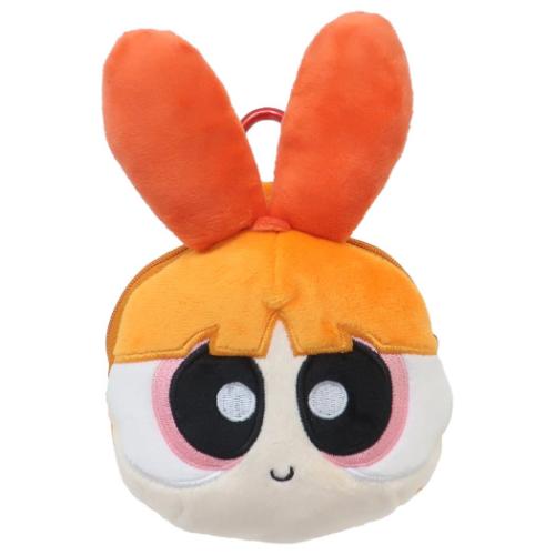 パワーパフガールズ ミニポーチ カラビナ付きぬいぐるみファスナーマスコット ブロッサム キャラクター グッズ