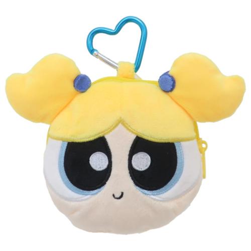 パワーパフガールズ ミニポーチ カラビナ付きぬいぐるみファスナーマスコット バブルス キャラクター グッズ