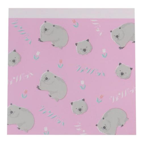 アニマル百貨店 メモ帳 メモパッド スクエア ウォンバット どうぶつ 伝言 事務用品 グッズ メール便可